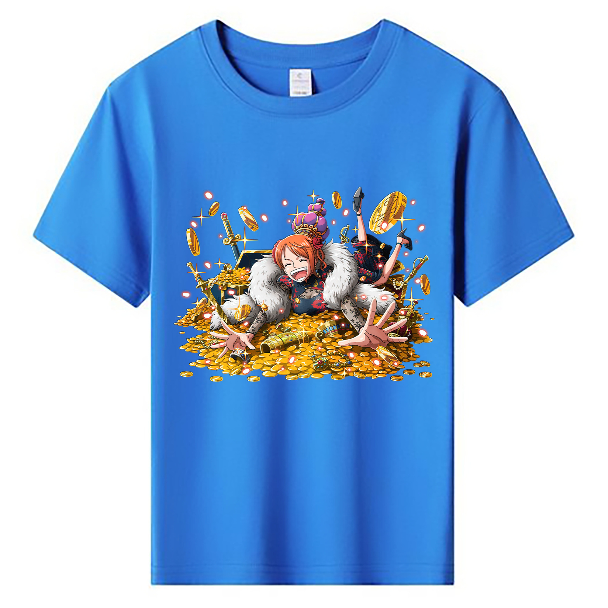 （画像用） ワンピース ナミ ONE PIECE Nami 綿100％キッズTシャツ（フロントプリント）